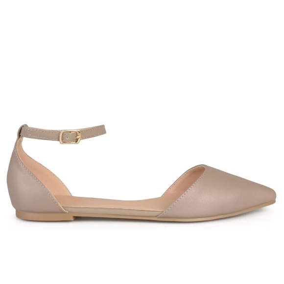Journee Collection Reba Flat Taupe -7.5 - Picture 2 of 9